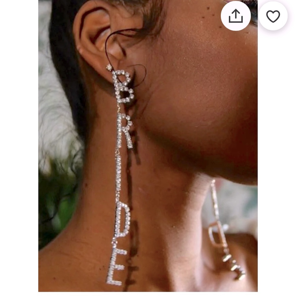 BRIDE Rhinestone Earrings